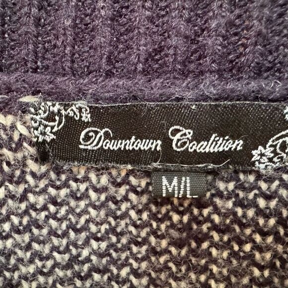 Downtown Coalition (M/L) Southwest Open Waterfall Knit Cardigan Sweater - Picture 4 of 6